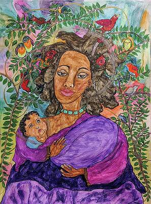 Mother and Child Amidst Nature Wall Art