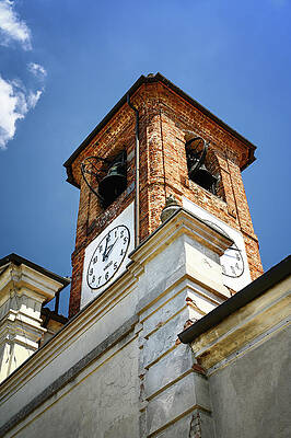 Italy Wall Art featuring the photograph Brick Bell Tower by Steven Nelson