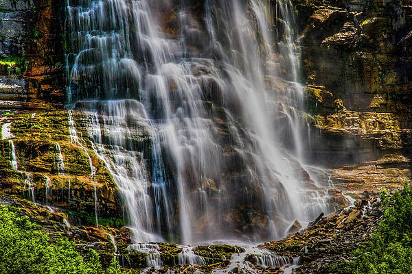 City Wall Art featuring the photograph Bridal Veil Falls In Utah by Tommy Farnsworth