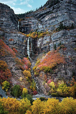 Wall Art featuring the photograph Bridal Veil Of Wasatch Mountain by American Landscapes
