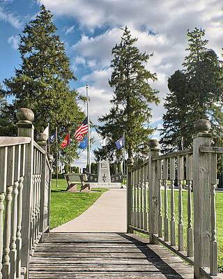 Wall Art featuring the photograph Bridge To Veterans Memorial by American Landscapes
