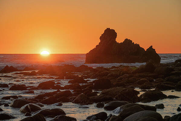 Wall Art featuring the photograph Bright Orange Sunset by Matthew DeGrushe