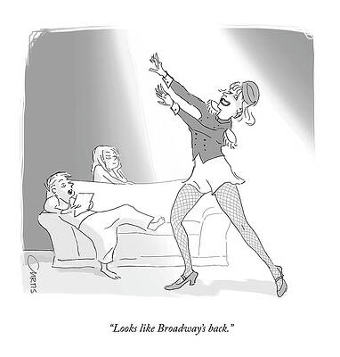 Jazz Wall Art featuring the drawing Broadway's Back by Kate Curtis