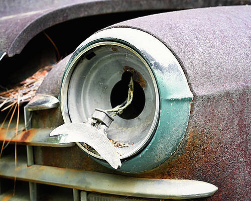 Wall Art featuring the photograph Broken Headlight by Steven Nelson