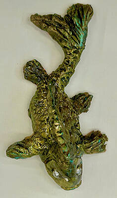 Bronze Koi Fish Sculpture Wall Art