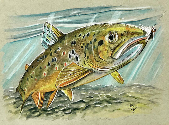 Water Painting - Brown Beauty by Mark Ray