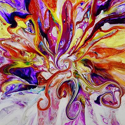 Vibrant Wall Art featuring the painting Brright Bouquet by Art From the Heart