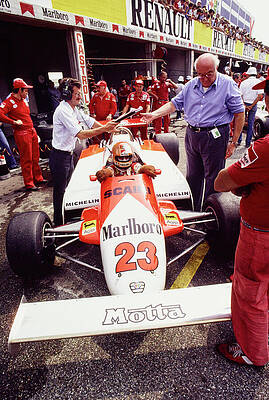 Bruno Giacomelli Pilots an Alfa Romeo 179C by John Blakemore - Revs Institute Collections