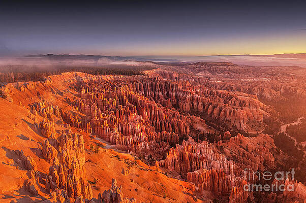 Dramatic Photograph - Bryce Canyon Amphitheatre At Sunrise Utah by Neale And Judith Clark