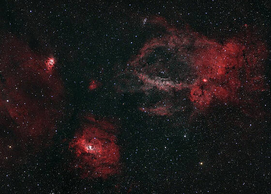 Nebula Photograph - Bubble Nebula And Lobster Claw by Brian Weber