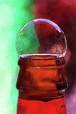 Summer Photograph - Bubble Popping Out Of A Bottle by Tatiana Travelways