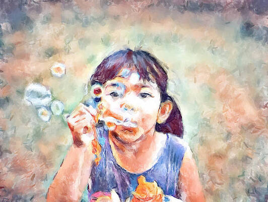 Wall Art featuring the painting Bubbles by Gary Arnold