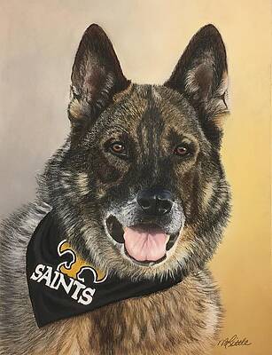 Wall Art featuring the pastel Buck by Marlene Little