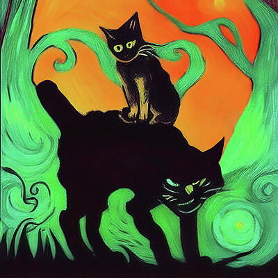 Vibrant Wall Art featuring the digital art Buckle Up - It's Halloween by Tatiana Travelways