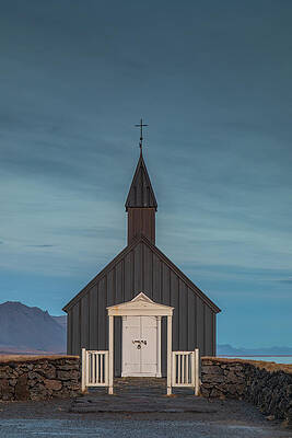 Sunset Photograph - Budakirkja, Snaefellsnes Peninsula, Iceland by Adrian Hendroff