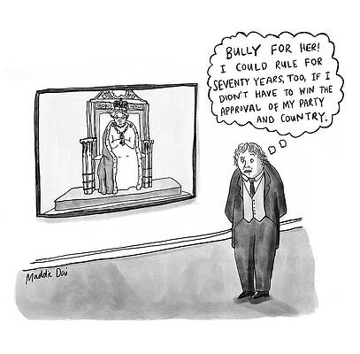 Envious Wall Art featuring the drawing Bully For Her by Maddie Dai