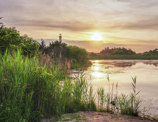 Sunset by the Lighthouse Wall Art