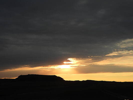 Sky Photograph - Butte Silhouette by Amanda R Wright