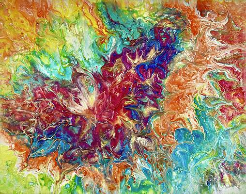 Vibrant Wall Art featuring the painting Butterfly Dream by Art From the Heart