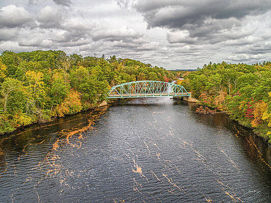 Fall Photograph - Butts Bridge Fall by Veterans Aerial Media LLC
