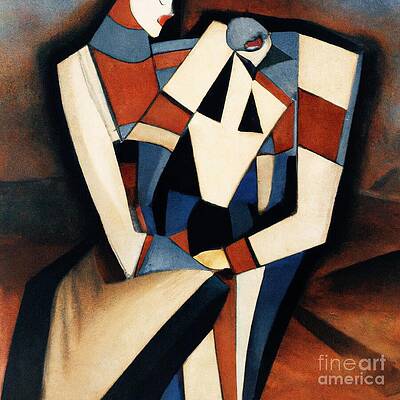 Wall Art featuring the mixed media By Your Side Squared 2 by Bencasso B