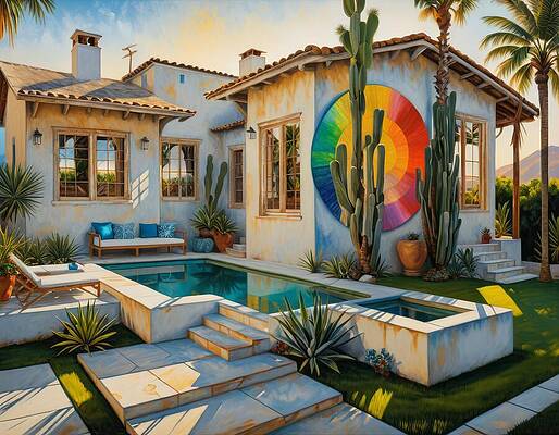 Vibrant Digital Art - Bygone Days by Eris And AI