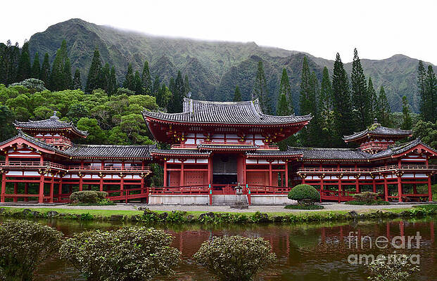 Reflection Photograph - Byodo-In Temple Oahu by Debra Banks