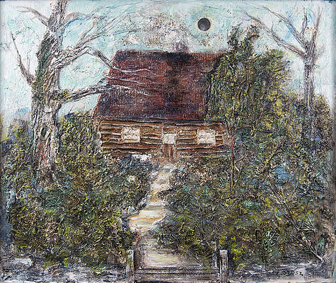 Wall Art featuring the mixed media Cabin In The Woods2 by Susan Orosz