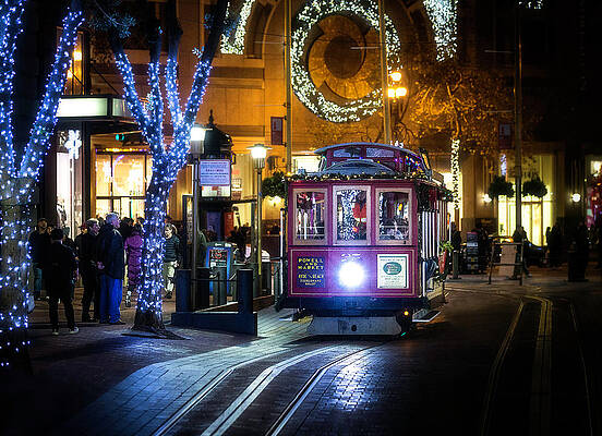 Wall Art featuring the photograph Cable Car Liights by Louis Raphael
