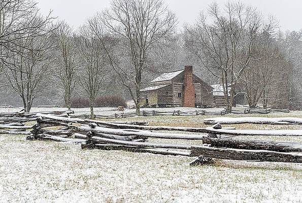 Tennessee Wall Art featuring the photograph Cades Cove Dan Lawson Winter I by Douglas Wielfaert