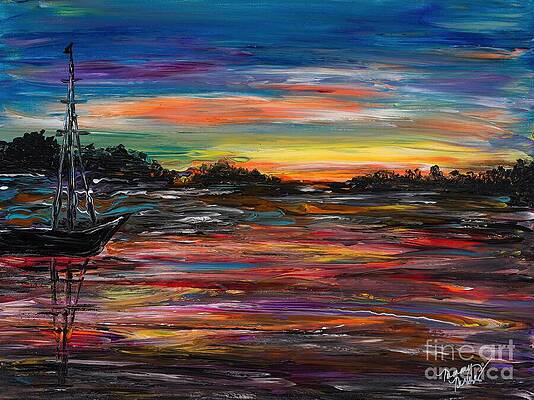 Sunset Painting - Cairo by Tammy Terres - Dezigner Reflexions