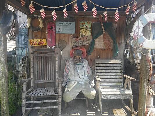 Louisiana Wall Art featuring the photograph Cajun Gator Man Louisiana by David McKinney