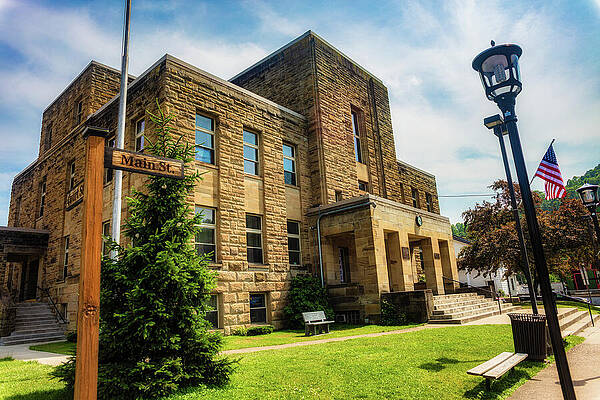 Wall Art featuring the photograph Calhoun County Courthouse Grantsville WV by Jonny D