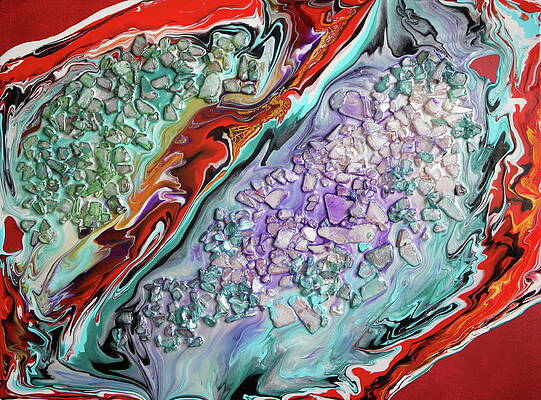 Textured Painting - Caliente Geo 3 by Madeleine Arnett