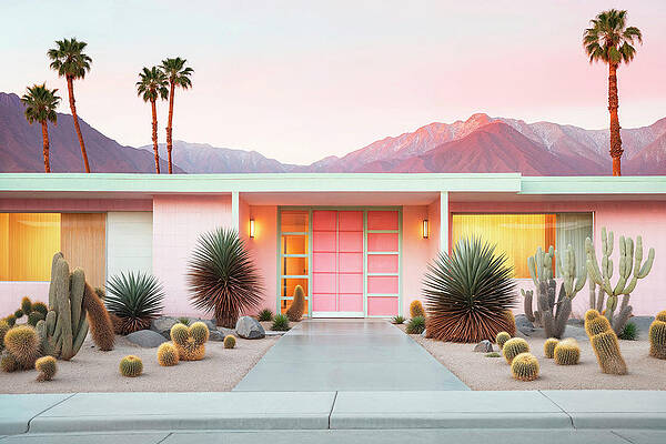 Mid-Century Palm Springs Oasis Wall Art