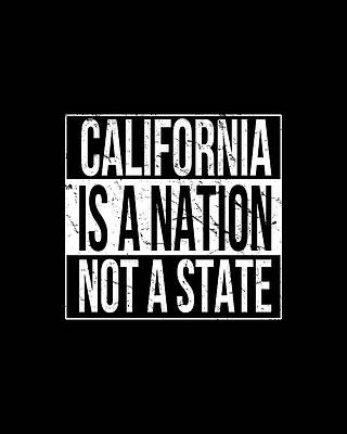 State Wall Art featuring the digital art California Is A Nation Not A State by Flippin Sweet Gear