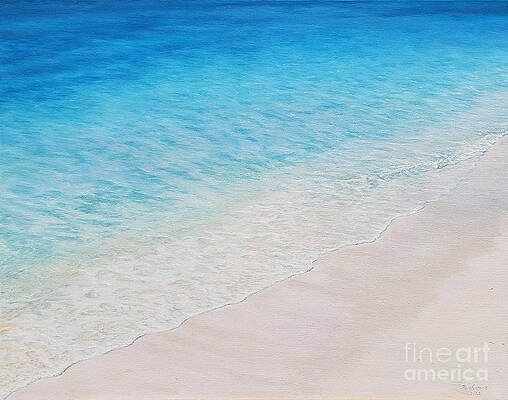 Minnis Wall Art featuring the painting Calm by Roshanne Minnis-Eyma
