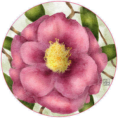 Flower Wall Art featuring the digital art Camilla Flower by Snow Iris Studio