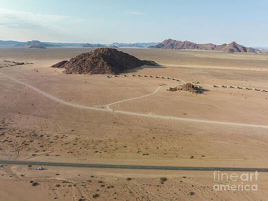 Landscape Photograph - Camp Lodge In The Desert, Nearby The Namib Naukluft Park, Sesrie by Sami Sarkis Photography