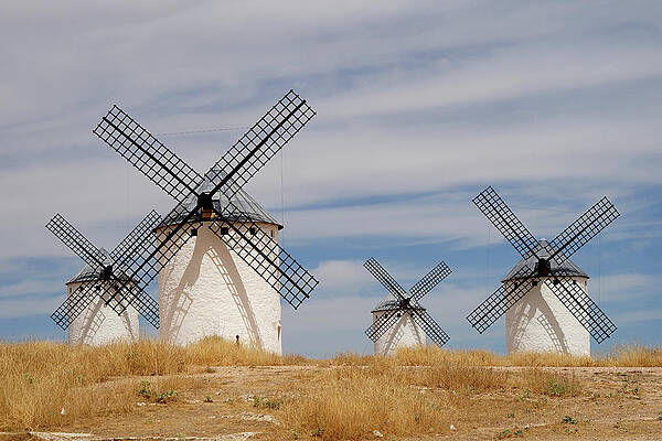 Spain Photograph - Campo De Criptana - Windmills 2 by Richard Reeve
