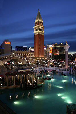 Sky Wall Art featuring the photograph Canal At The Venitian by American Landscapes