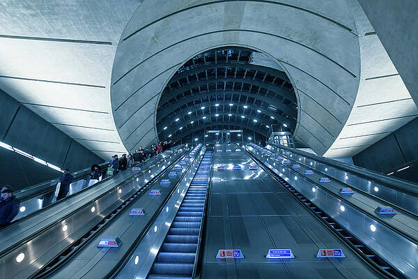 Wall Art featuring the photograph Canary Wharf Station by Andrew Lalchan
