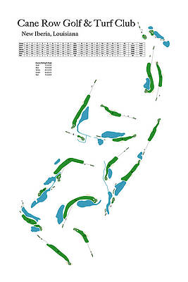 Golf Wall Art featuring the digital art Cane Row Golf And Turf Club by Flop Shot Studio