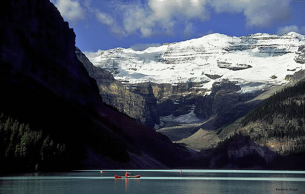 Canoeing on Lake Louise Photograph
