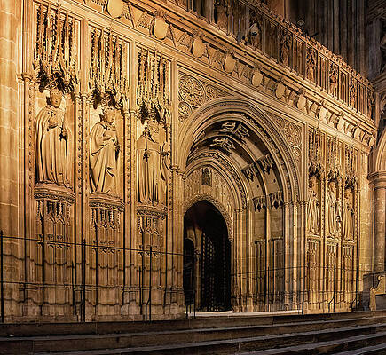 Wall Art featuring the photograph Canterbury Cathedral Rood Screen by Shirley Mitchell