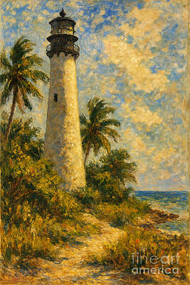 Lighthouse by the Sea Wall Art