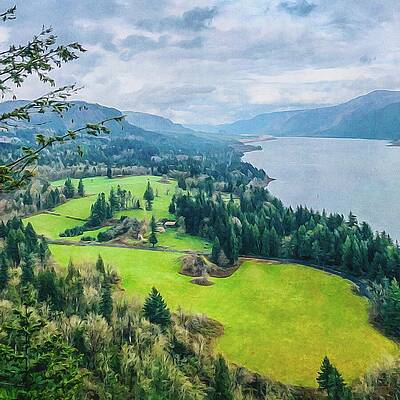 Mixed Media - Cape Horn Oregon by Tatiana Travelways