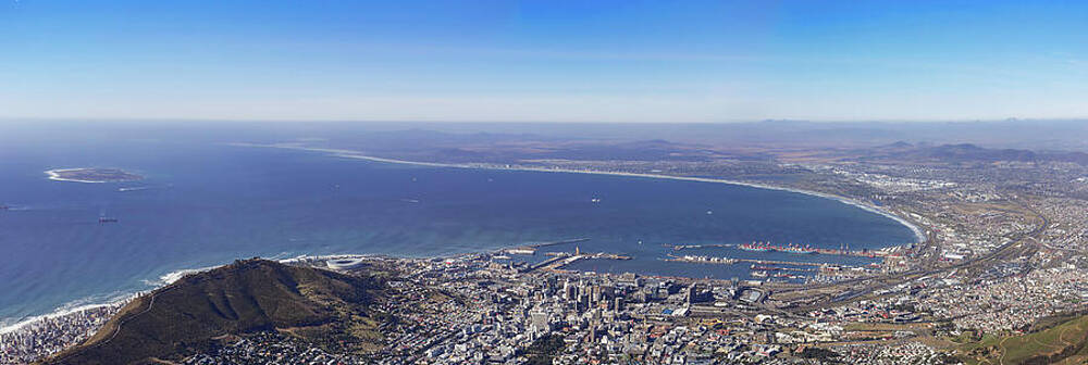 Wall Art featuring the photograph Cape Town, South Africa From Table Mountain, Pano by John Twynam