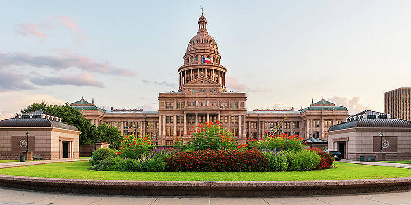Texas Wall Art featuring the photograph Capitol Flowers by Slow Fuse Photography