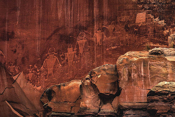 Park Photograph - Capitol Reef Petroglyphs, Utah by Abbie Warnock